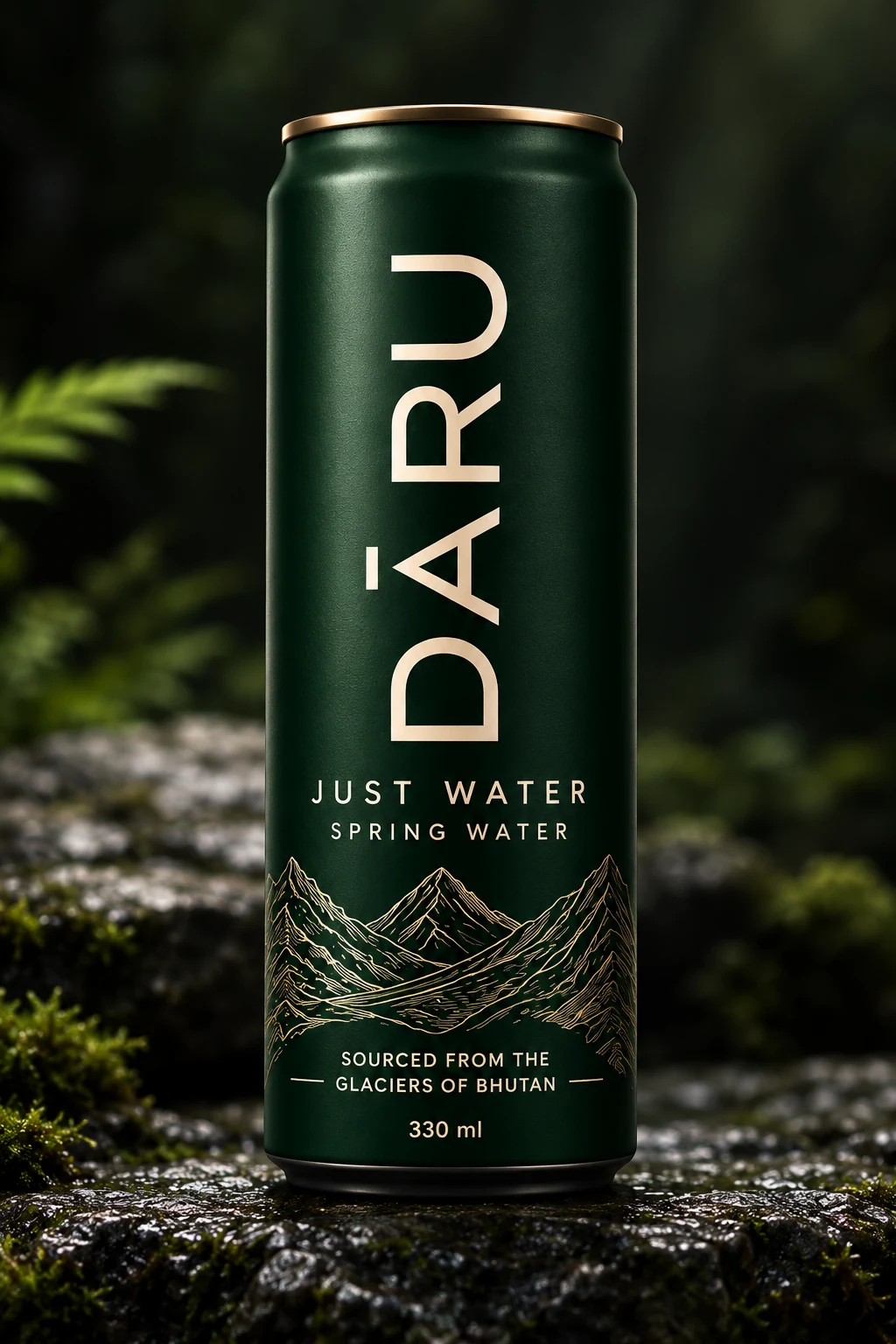 DĀRU natural spring water can sourced from the glaciers of Bhutan